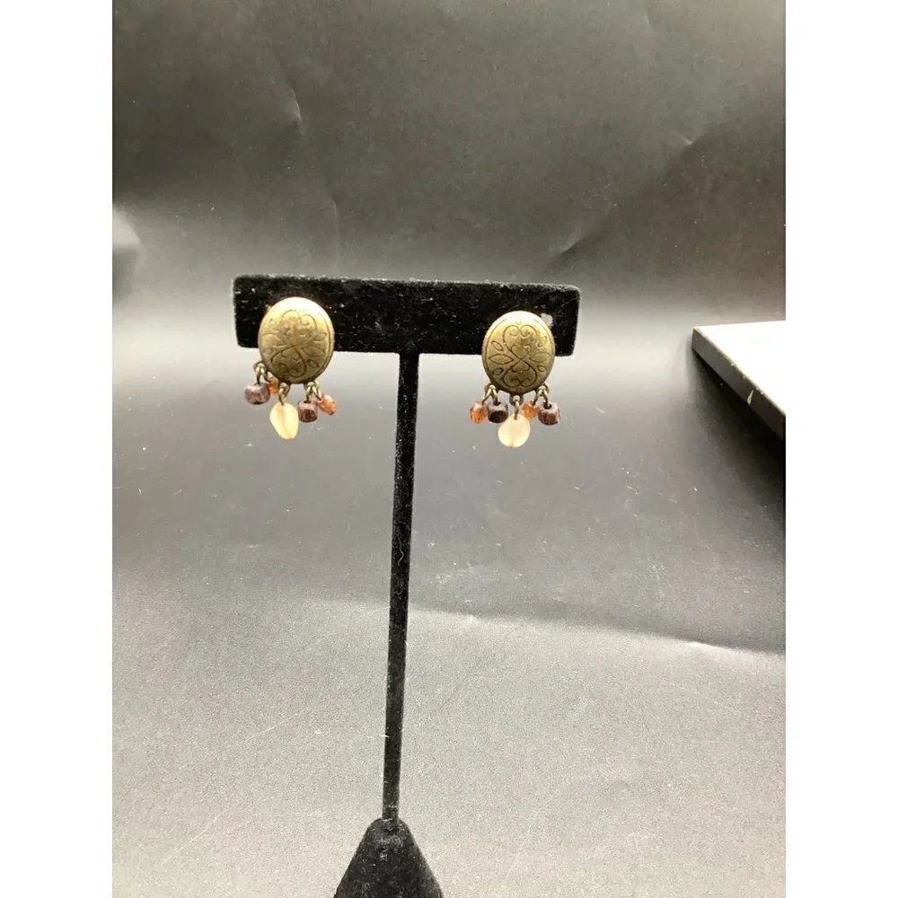 Vintage screwback napier boho style earrings